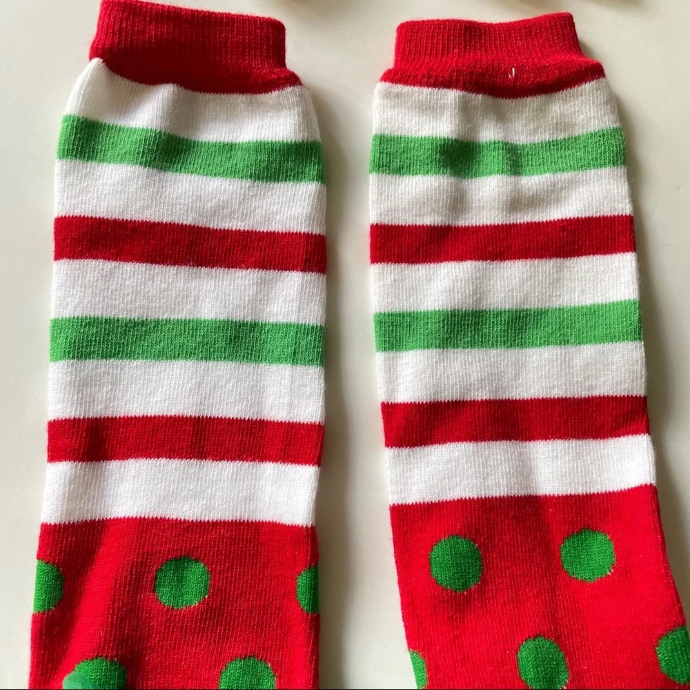 Christmas Holiday headband and leg warmer Bundle